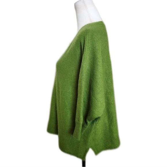 CeCe Spring Green V-neck Oversized Dolman Sleeve Sweater, M - Picture 3 of 5